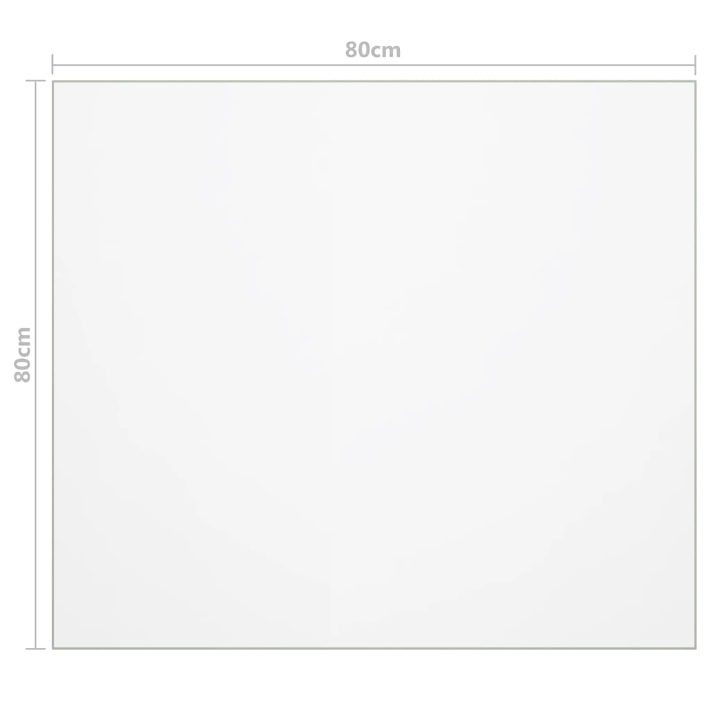 bordbeskytter 80x80 cm 2 mm PVC mat
