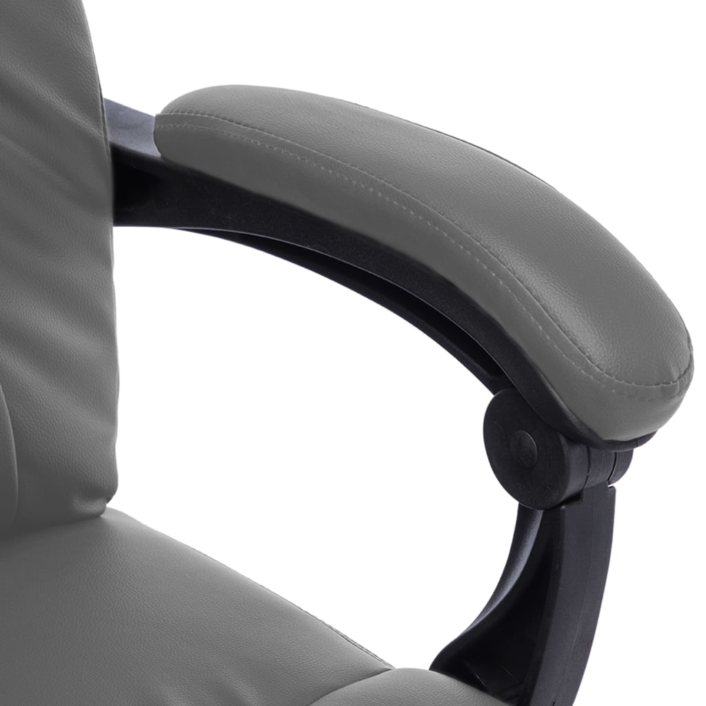 kontorstol med massagefunktion kunstlæder antracitgrå