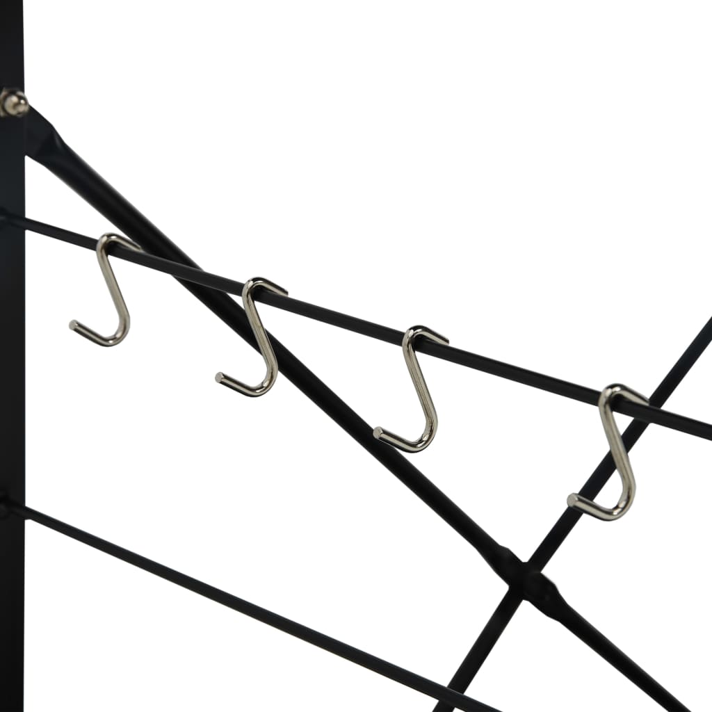 køkkenreol til mikroovn 60x39,6x123 cm konstrueret træ sort/eg