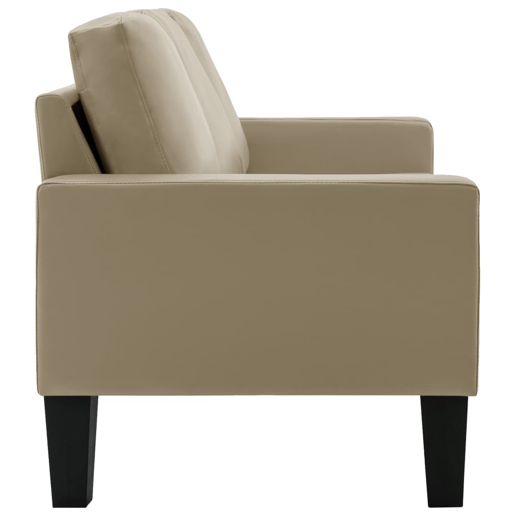 3-personers sofa kunstlæder cappuccinofarvet