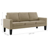 3-personers sofa kunstlæder cappuccinofarvet