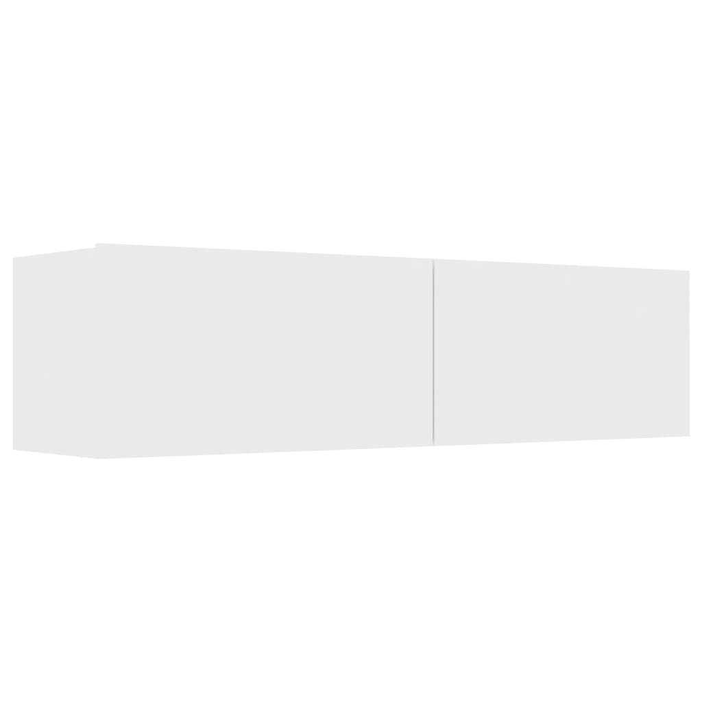 tv-skab 120x30x30 cm konstrueret træ hvid