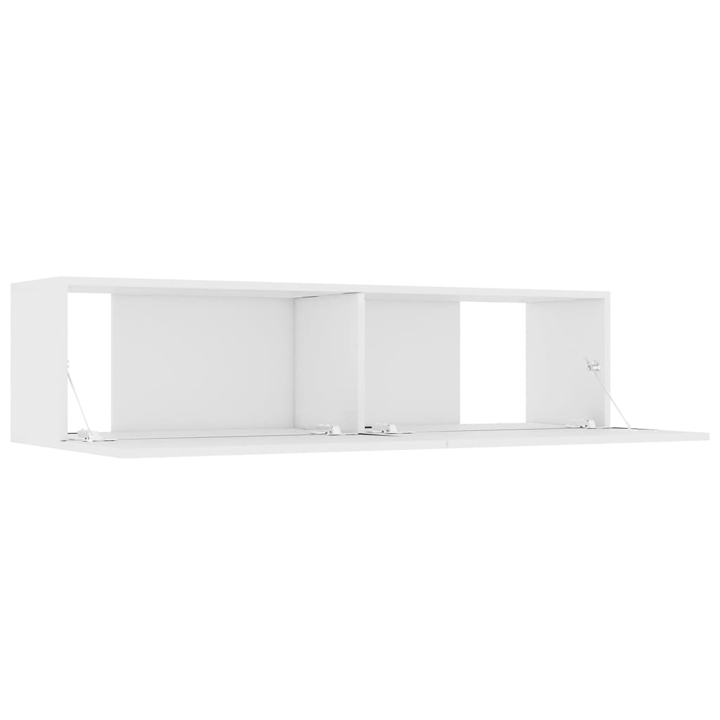 tv-skab 120x30x30 cm konstrueret træ hvid