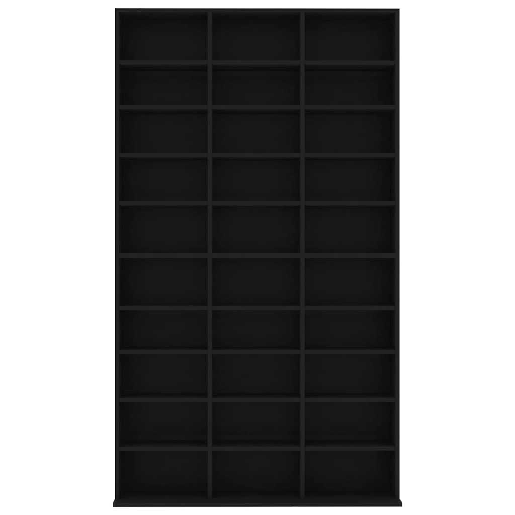 cd-reol 102x16x177,5 cm konstrueret træ sort