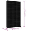 cd-reol 102x16x177,5 cm konstrueret træ sort