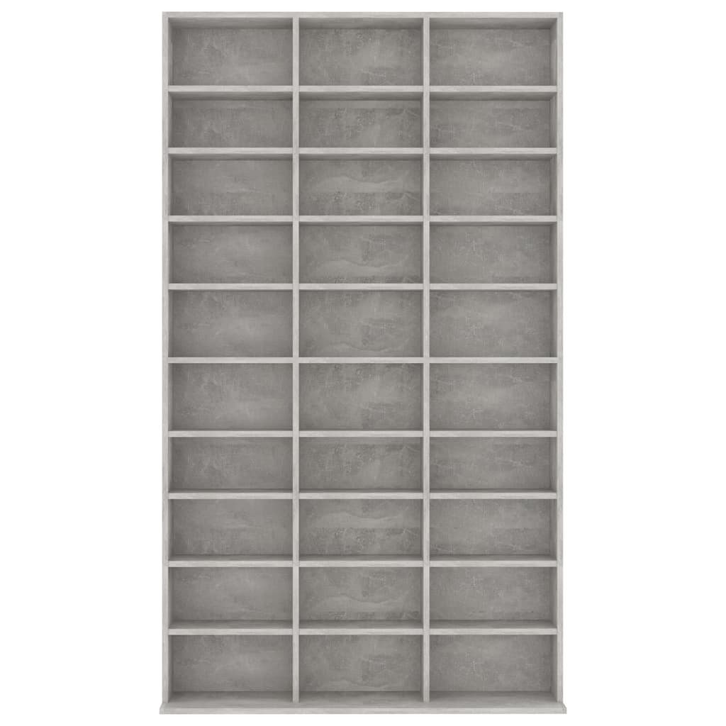 cd-reol 102x16x177,5 cm konstrueret træ betongrå