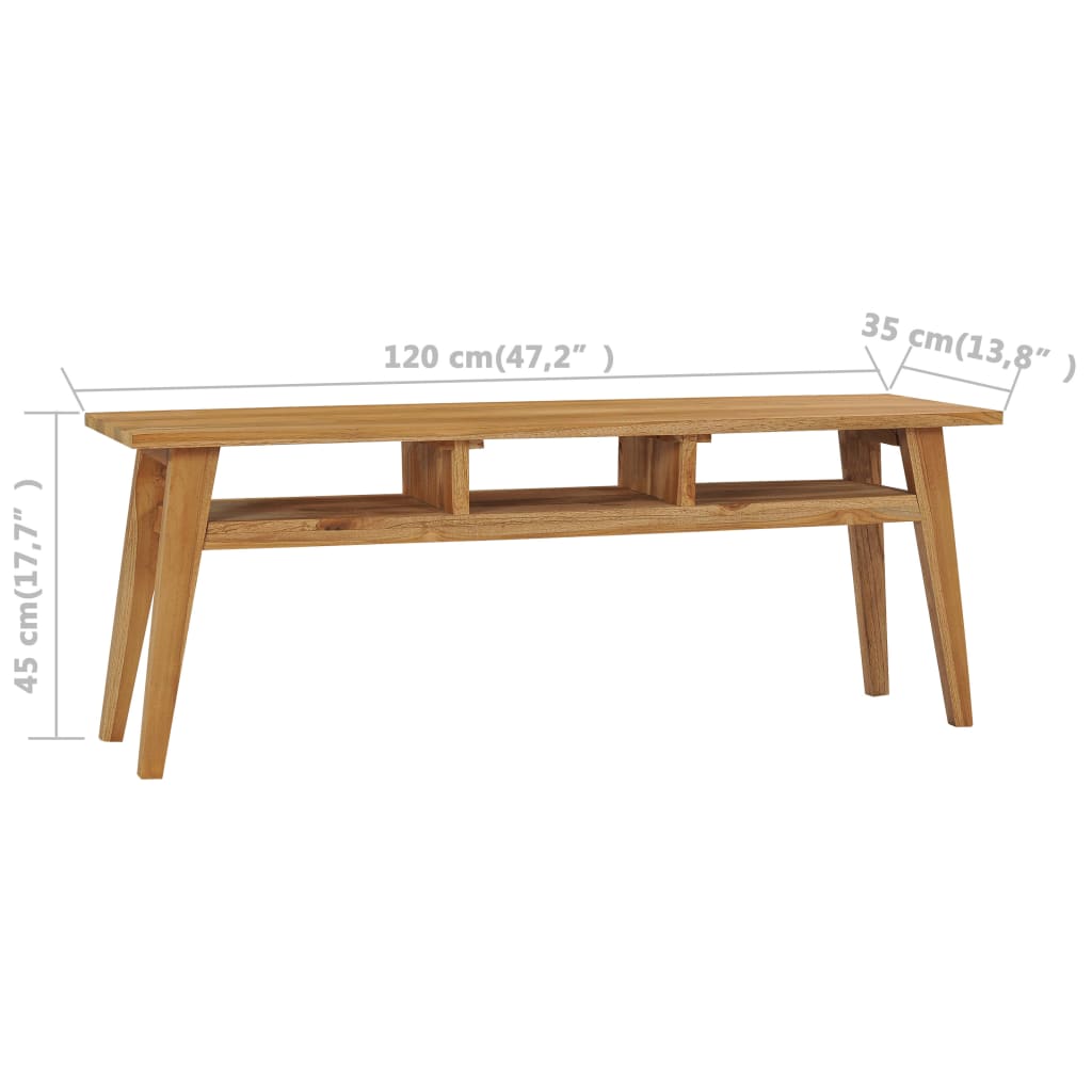 tv-skab 120x35x45 cm massivt teaktræ