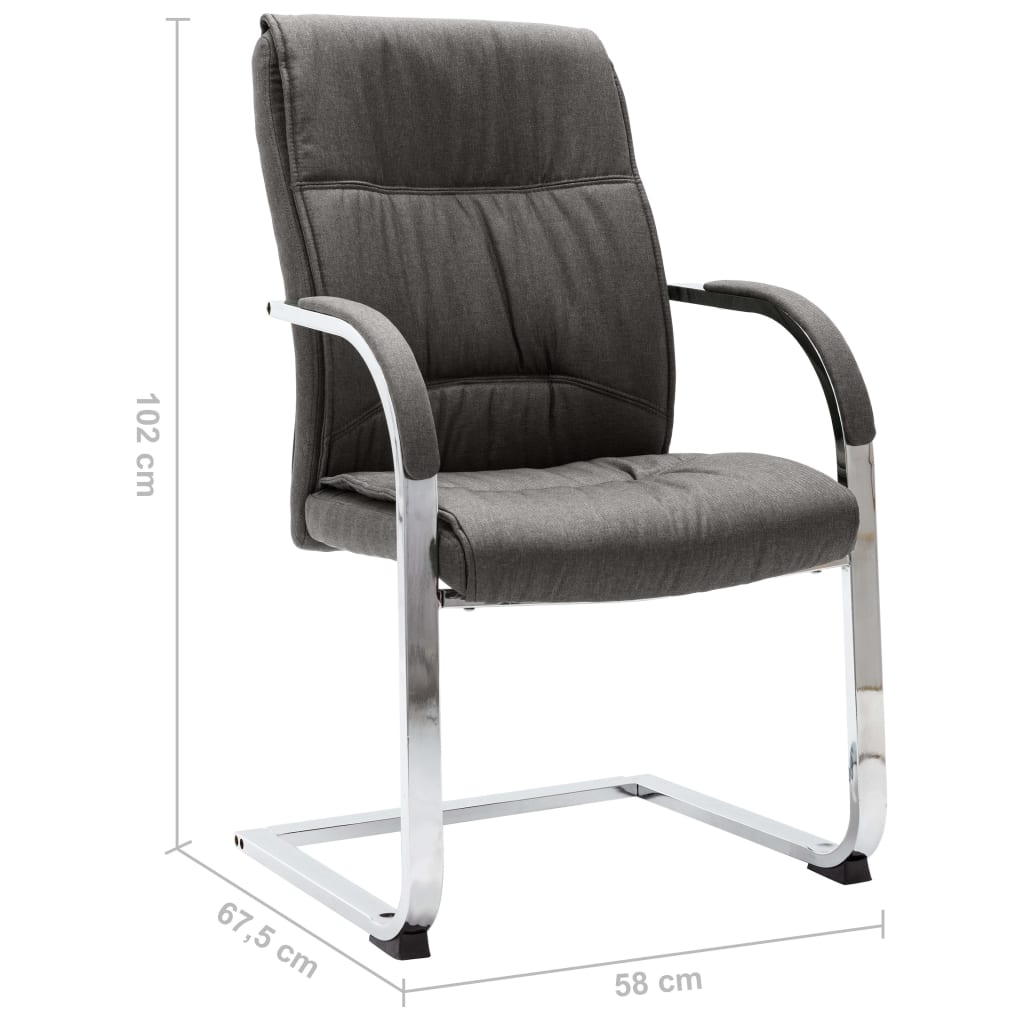 kontorstol med cantilever stof grå