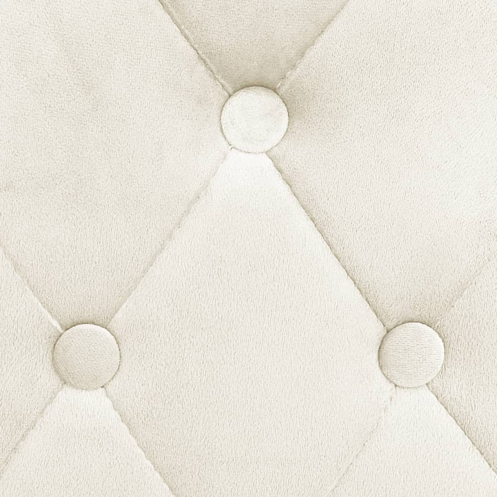 barstole 2 stk. fløjl cremefarvet