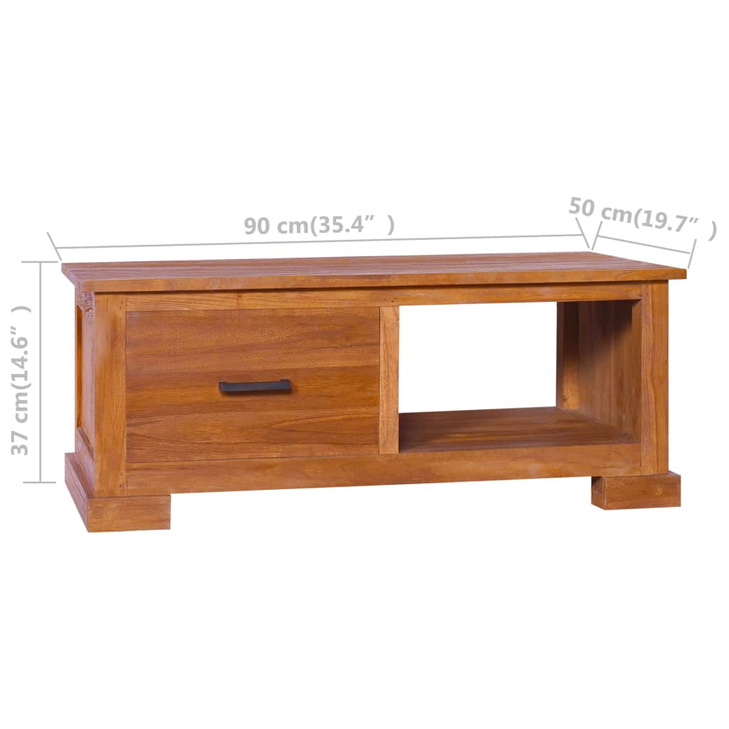 tv-skab 90x50x37 cm massivt teaktræ