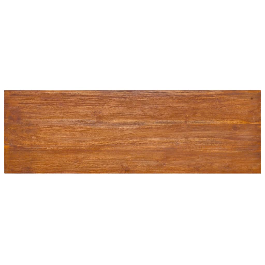 væghængt tv-skab 90x30x30 cm massivt teaktræ
