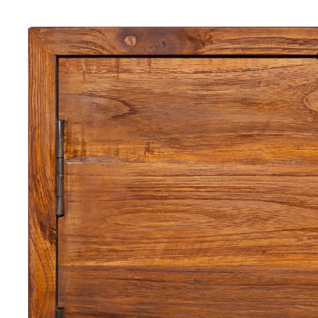 væghængt tv-skab 90x30x30 cm massivt teaktræ