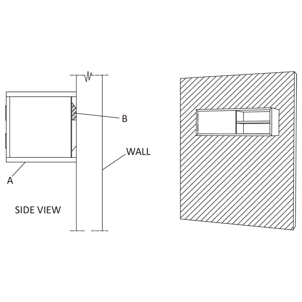 væghængt tv-skab 90x30x30 cm massivt teaktræ