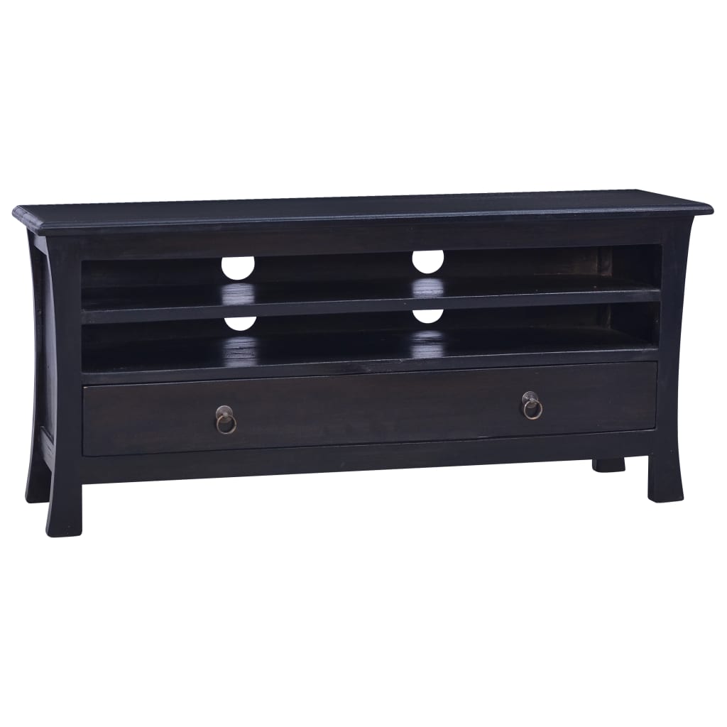 tv-skab 100x30x45 cm massivt mahognitræ mørkebrun