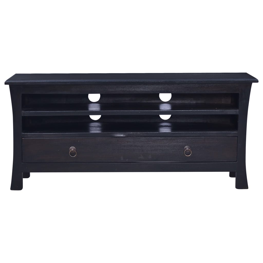 tv-skab 100x30x45 cm massivt mahognitræ mørkebrun