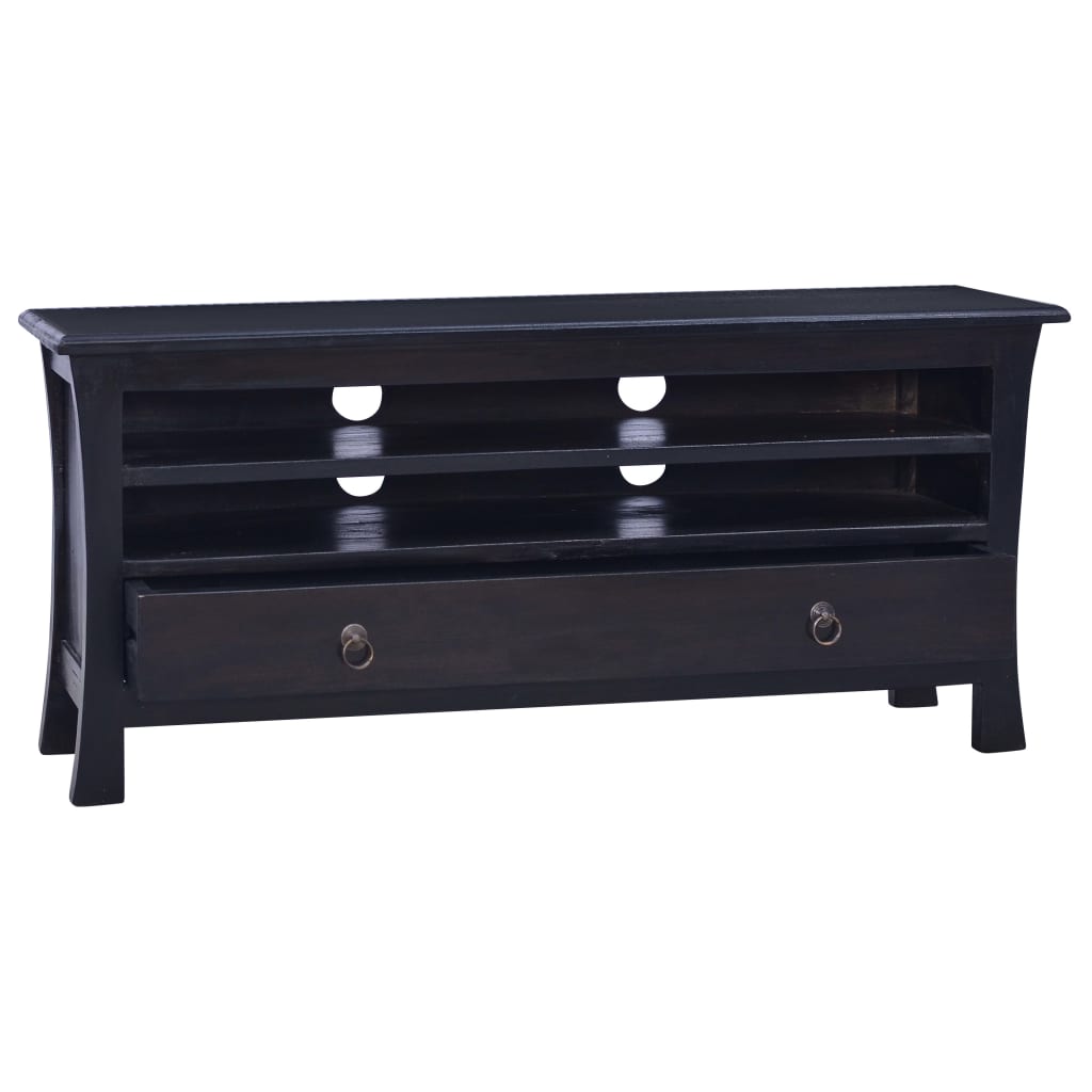 tv-skab 100x30x45 cm massivt mahognitræ mørkebrun