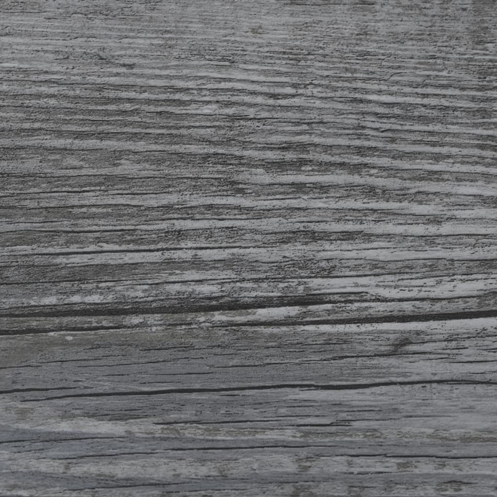 selvklæbende gulvbrædder 5,02 m² 2 mm PVC skinnende grå
