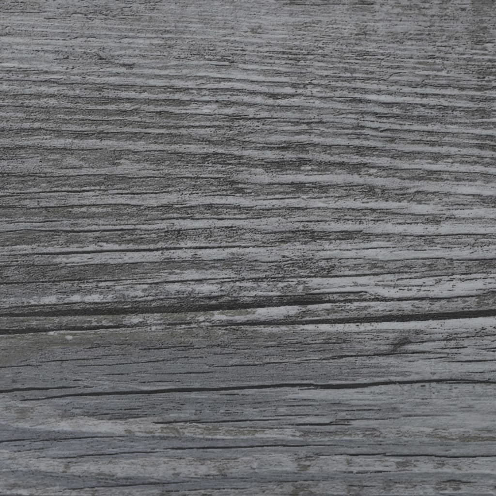 selvklæbende gulvbrædder 4,46 m² 3 mm PVC skinnende grå