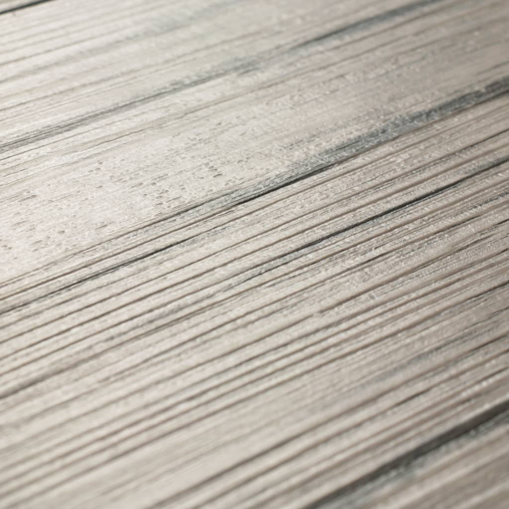 ikke-selvklæbende gulvbrædder 4,46 m² 3 mm PVC lysegrå