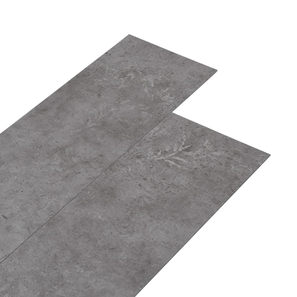 selvklæbende gulvbrædder 5,02 m² 2 mm PVC betongrå
