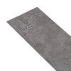 selvklæbende gulvbrædder 5,02 m² 2 mm PVC betongrå