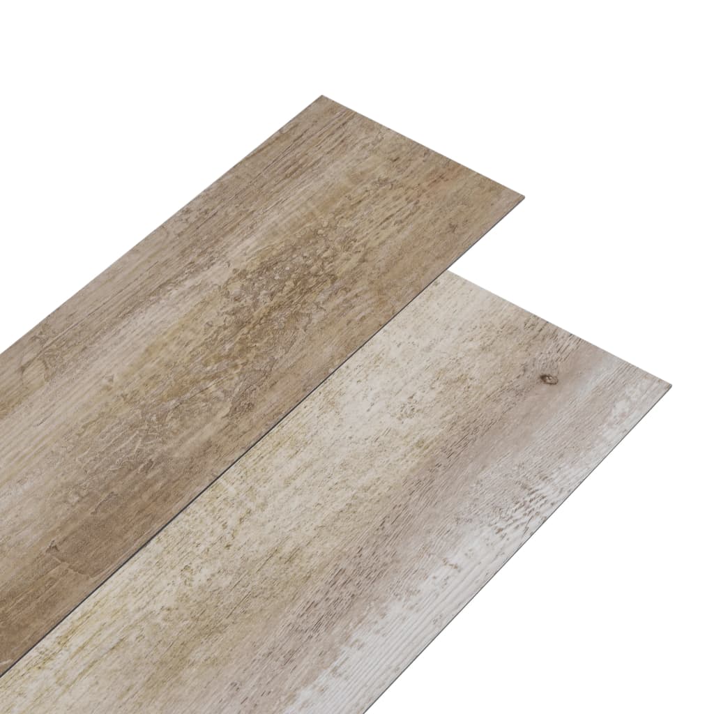 selvklæbende gulvbrædder 5,02 m² 2 mm PVC mat trævasket