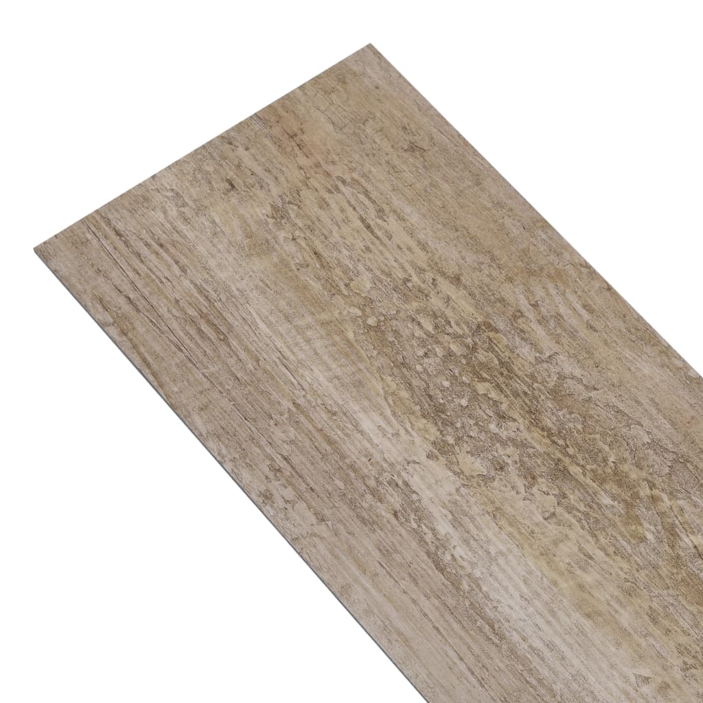 selvklæbende gulvbrædder 5,02 m² 2 mm PVC mat trævasket