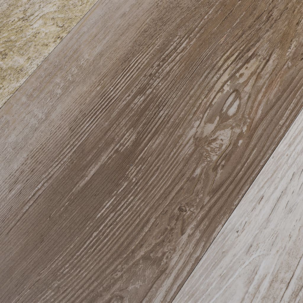 selvklæbende gulvbrædder 5,02 m² 2 mm PVC mat trævasket