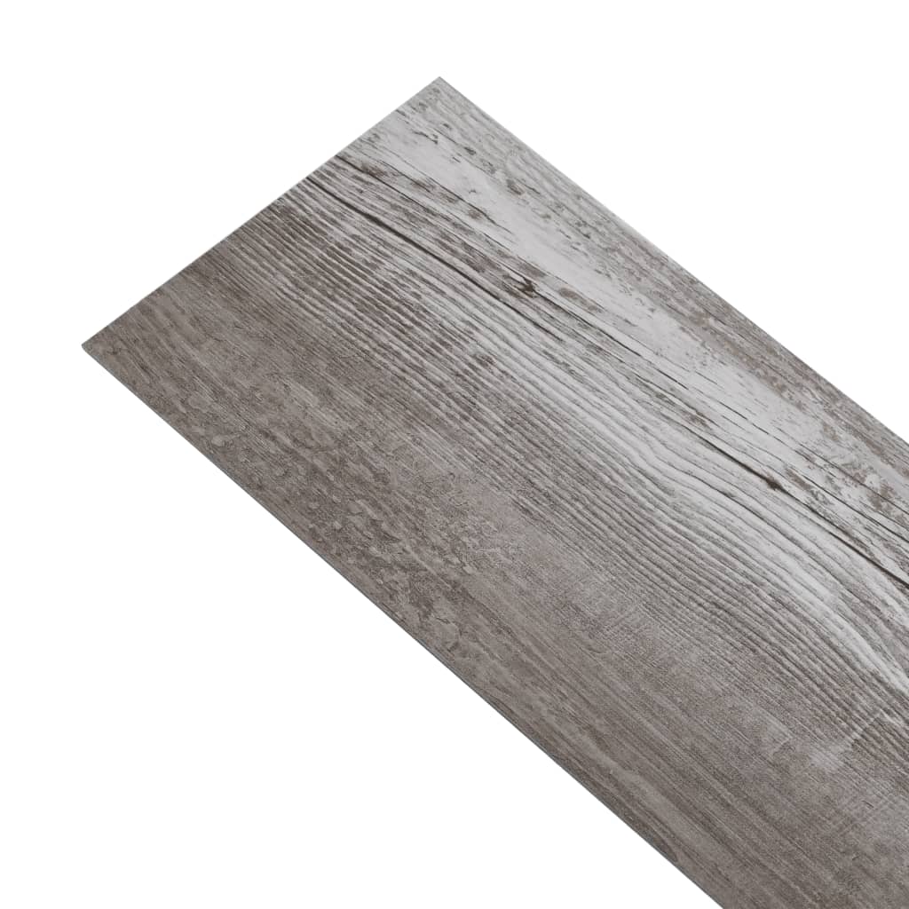 selvklæbende gulvbrædder 5,02 m² 2 mm PVC mat træbrun