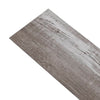 selvklæbende gulvbrædder 5,02 m² 2 mm PVC mat træbrun
