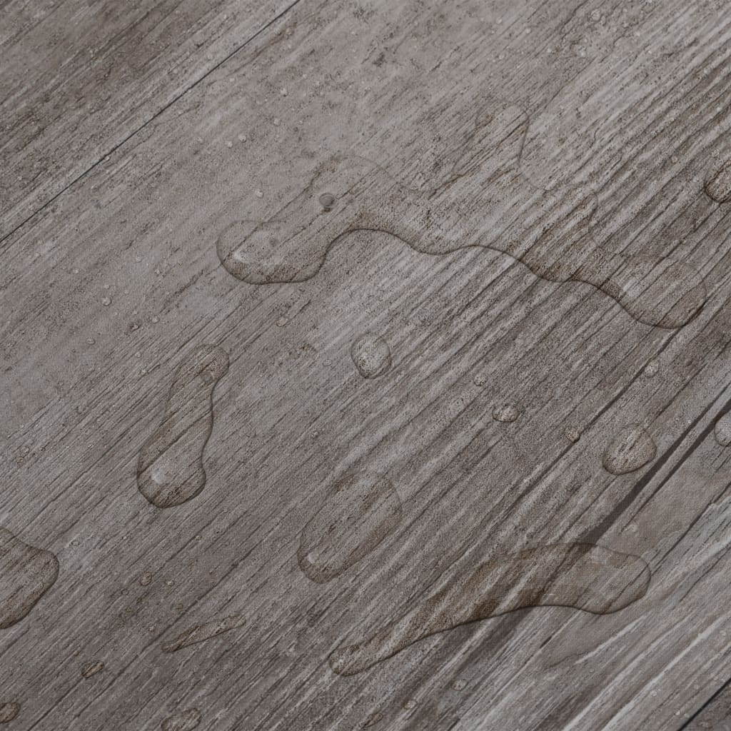 selvklæbende gulvbrædder 5,02 m² 2 mm PVC mat træbrun