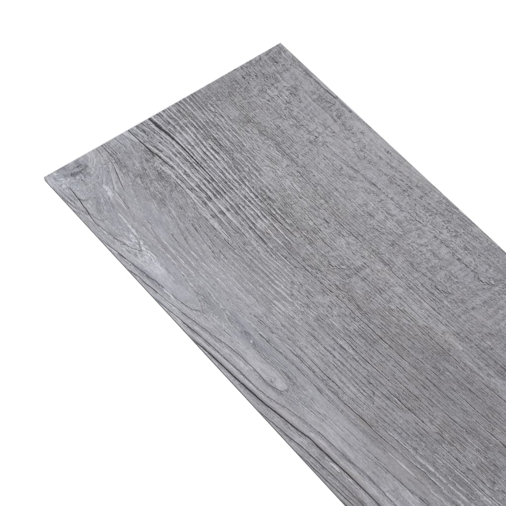 selvklæbende gulvbrædder 5,02 m² 2 mm PVC mat trægrå