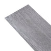 selvklæbende gulvbrædder 5,02 m² 2 mm PVC mat trægrå