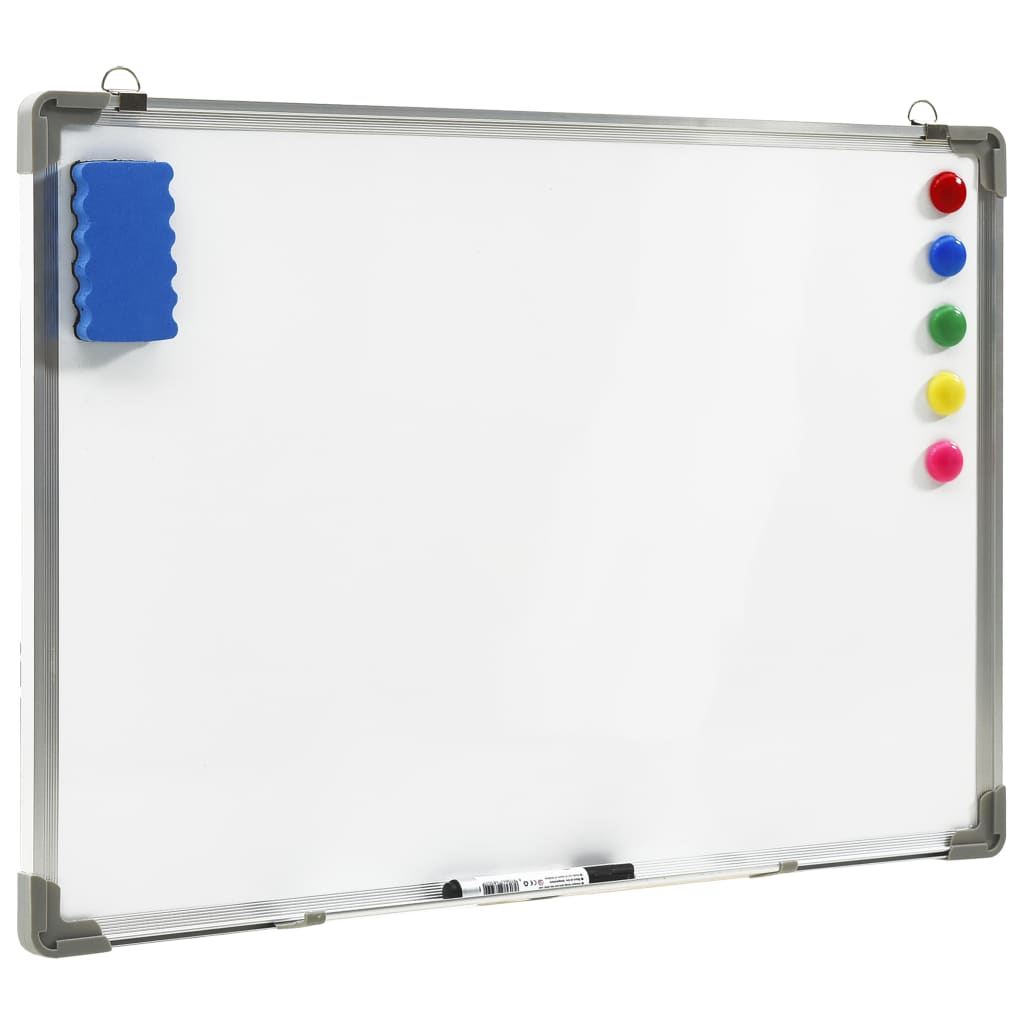 magnetisk whiteboard 90x60 cm stål hvid
