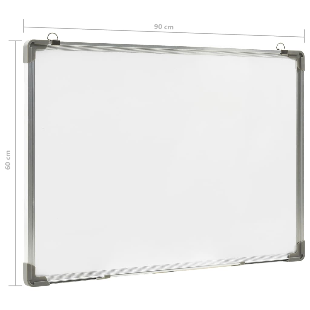magnetisk whiteboard 90x60 cm stål hvid
