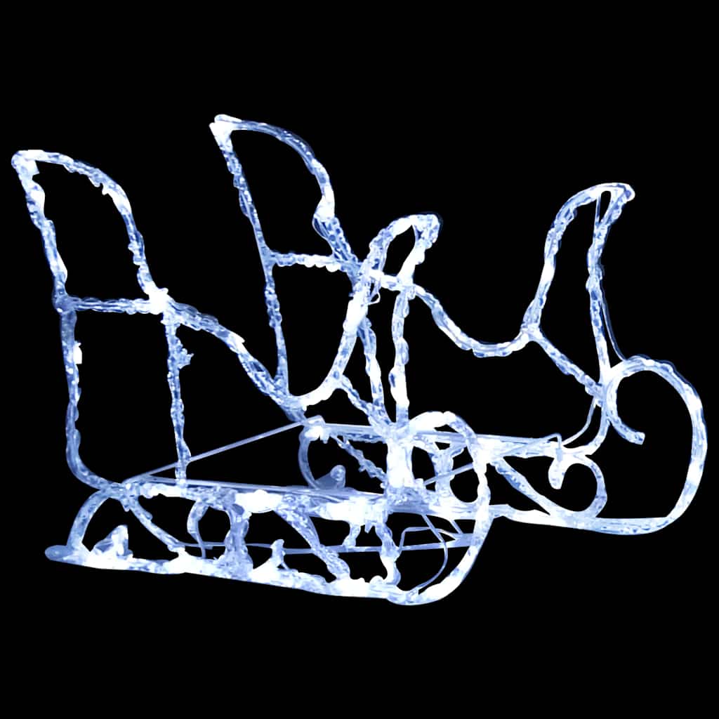 rensdyr og kane julefigur 160 LED'er 130 cm akryl