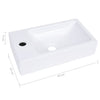 håndvask 400x220x90 mm SMC hvid