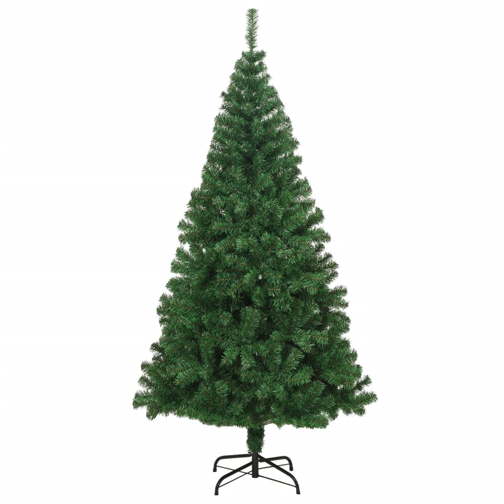 kunstigt juletræ med tykke grene 210 cm PVC grøn