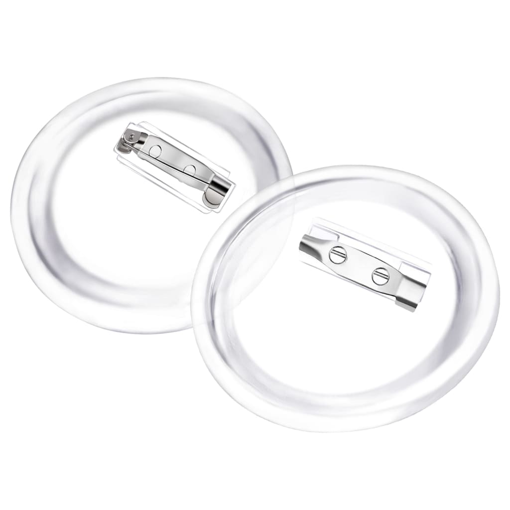 dele til badges med nål 100 sæt 58 mm akryl