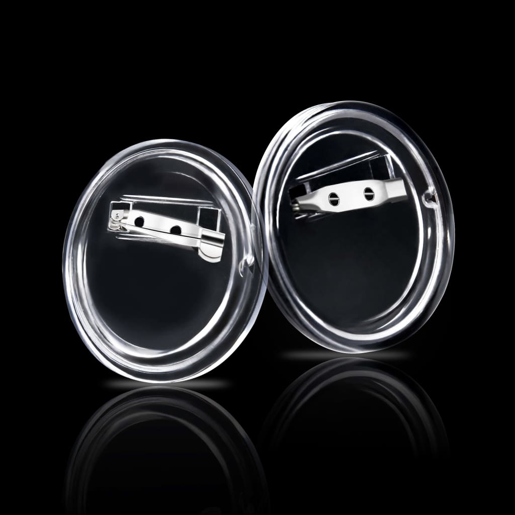dele til badges med nål 100 sæt 58 mm akryl