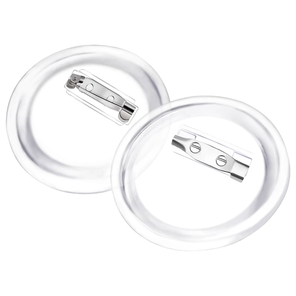 dele til badges med nål 100 sæt 44 mm akryl