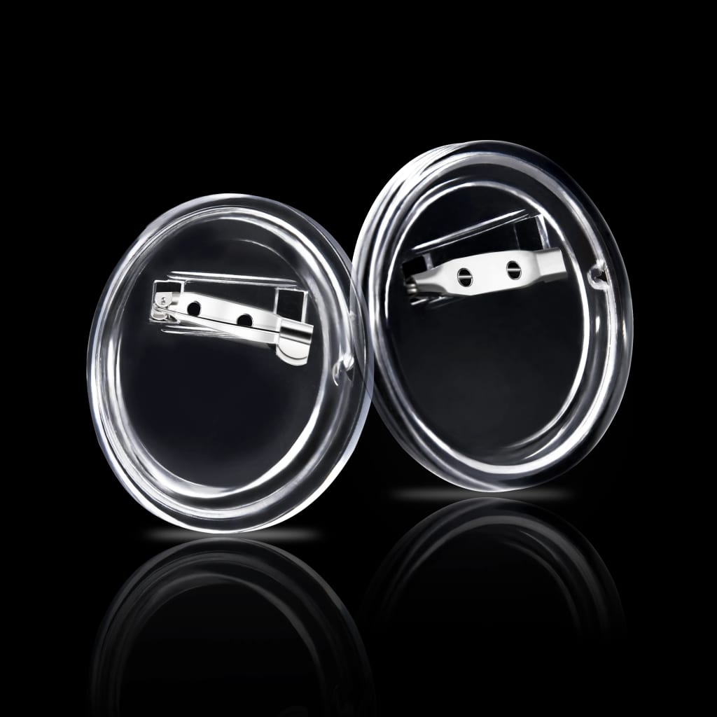 dele til badges med nål 100 sæt 44 mm akryl