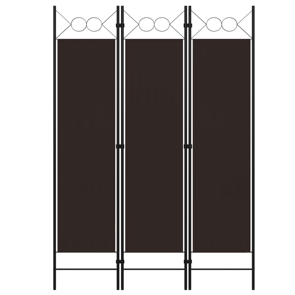 3-panels rumdeler 120x180 cm brun