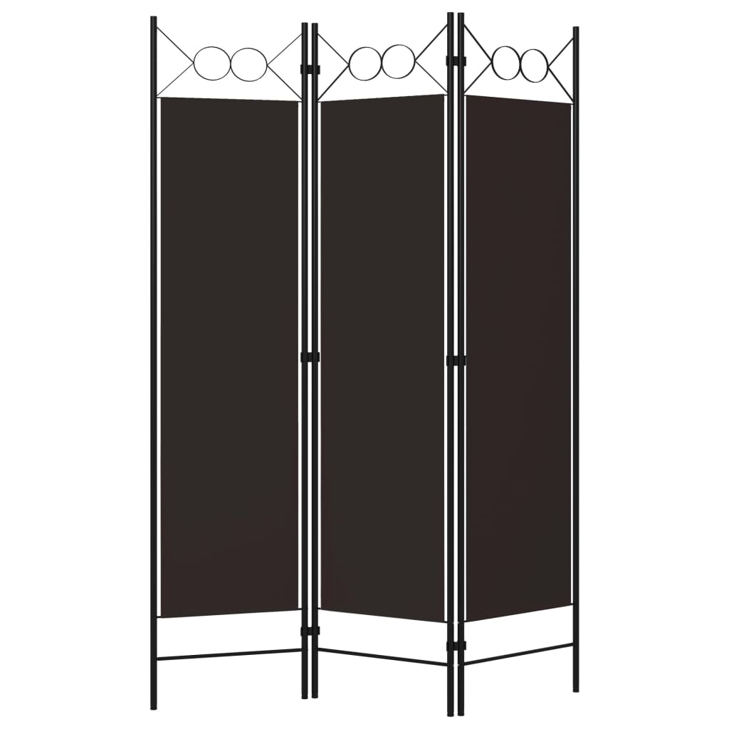 3-panels rumdeler 120x180 cm brun