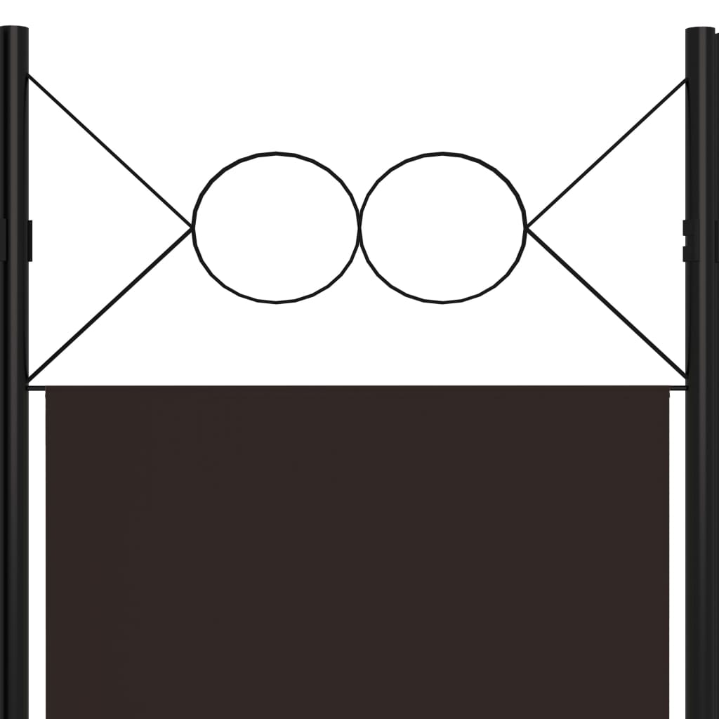 3-panels rumdeler 120x180 cm brun
