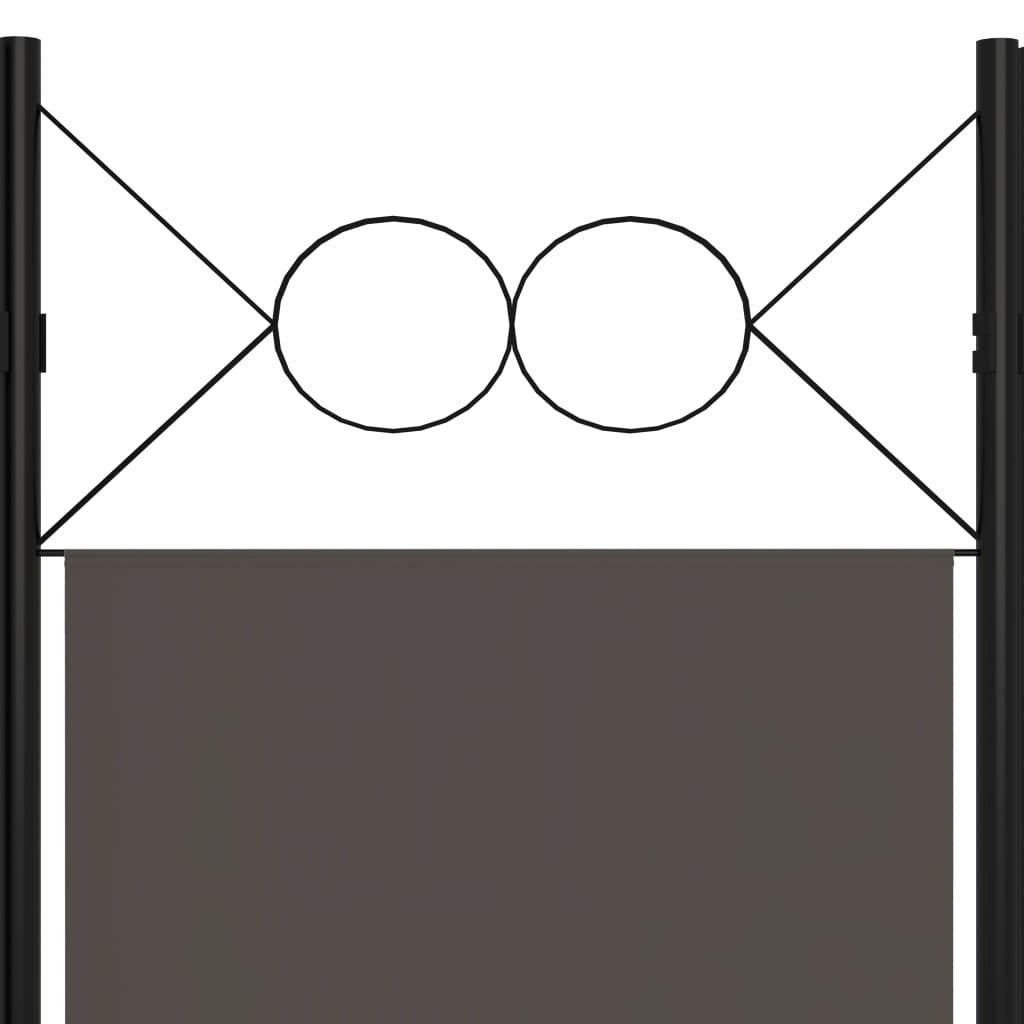 3-panels rumdeler 120x180 cm antracitgrå