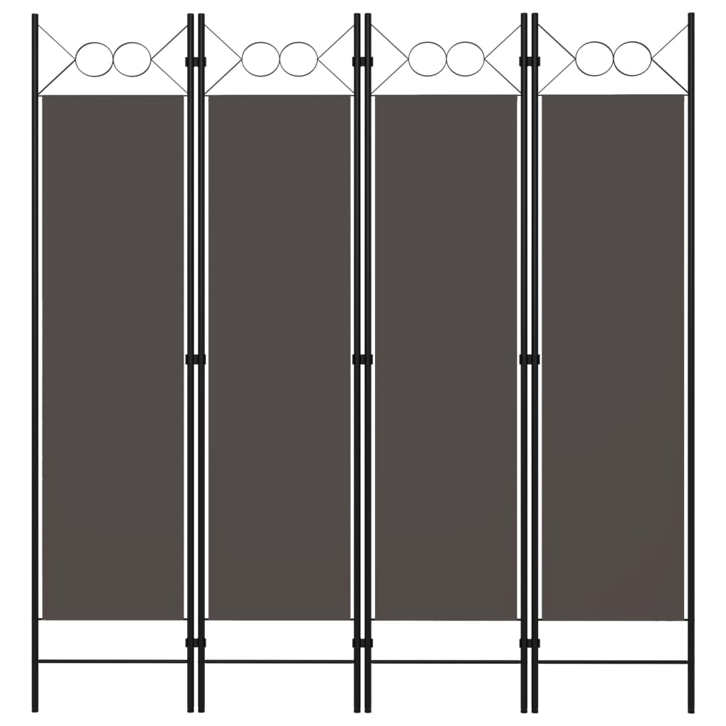 4-panels rumdeler 160x180 cm antracitgrå