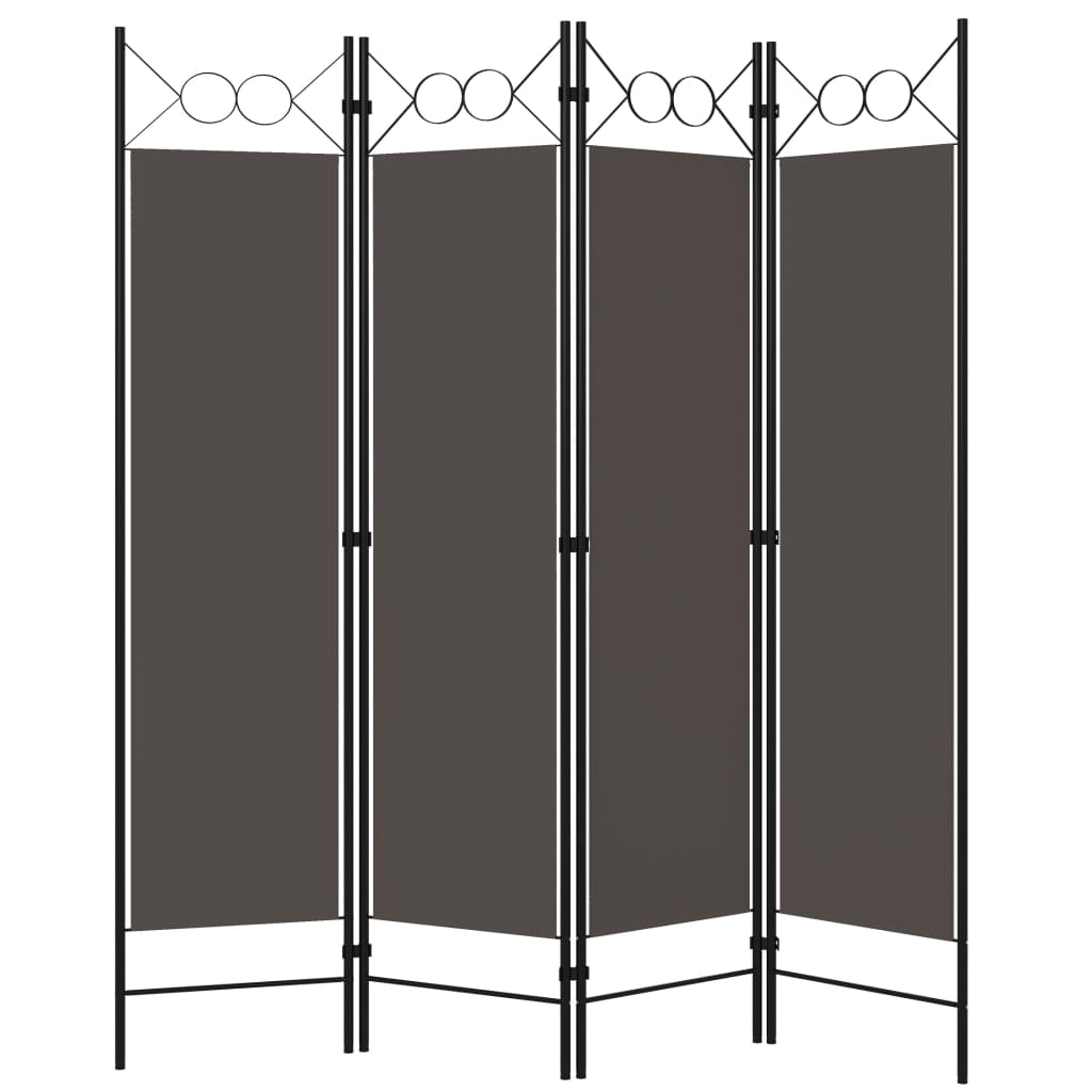 4-panels rumdeler 160x180 cm antracitgrå