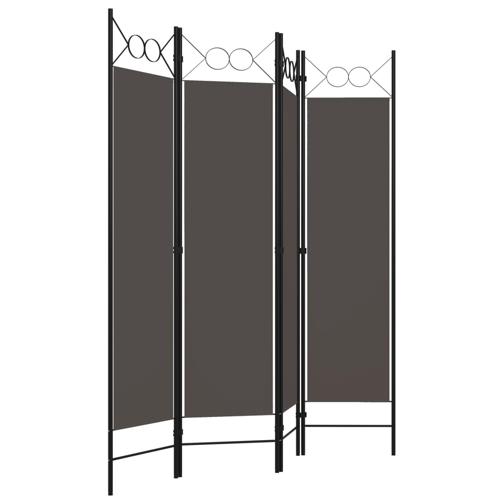 4-panels rumdeler 160x180 cm antracitgrå