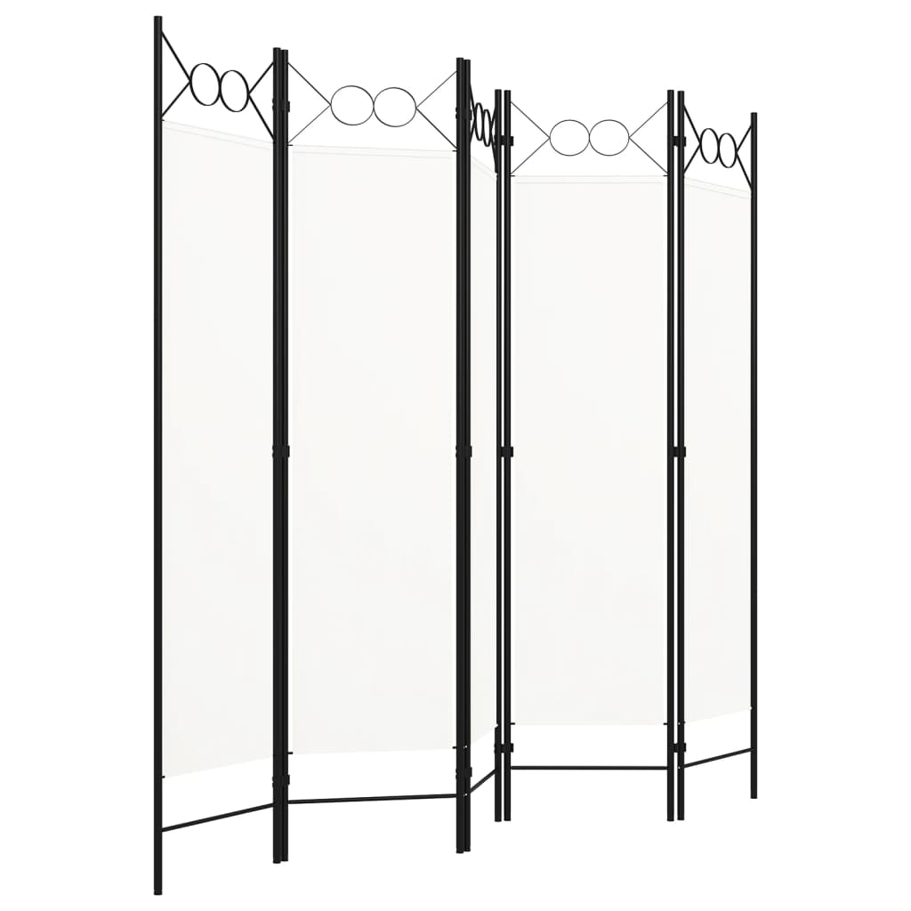 5-panels rumdeler 200 x 180 cm hvid